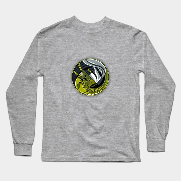 Alien Yang Long Sleeve T-Shirt by Droidloot